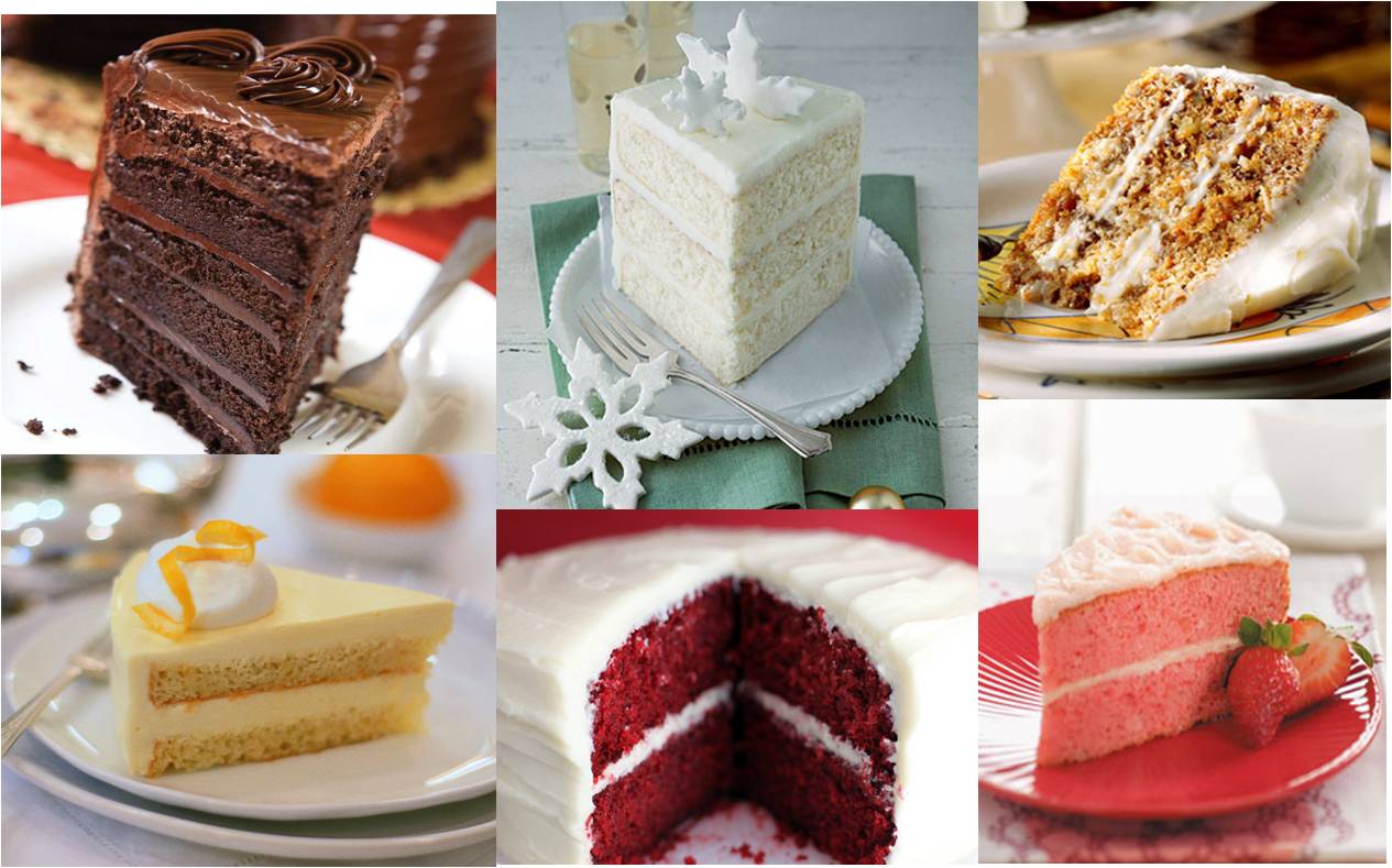 Different flavors of cakes for a wedding